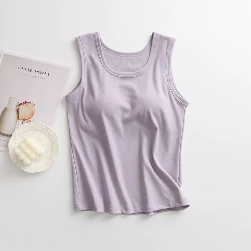 Lily Causal Built-In Bra Tank Top